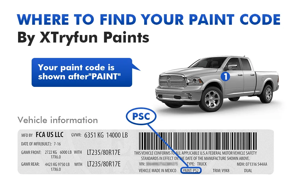 Dodge & Jeep Touch Up Paint Kit – Easy OEM Color Match 2 30MLDodge 专色补漆补漆套装A2