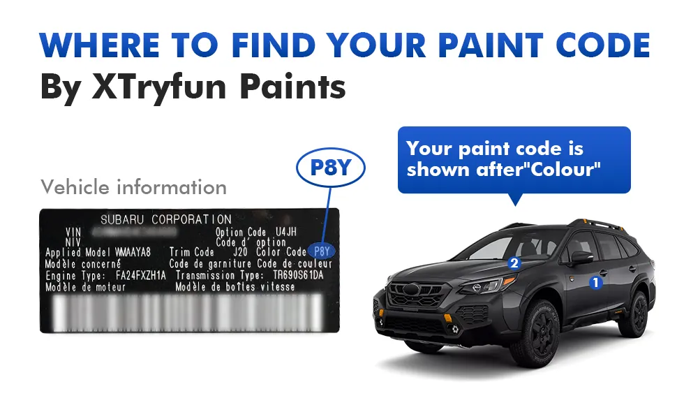 Subaru Touch Up Paint Kit – Easy OEM Color Match 2 30ML斯巴鲁补漆套装A 2