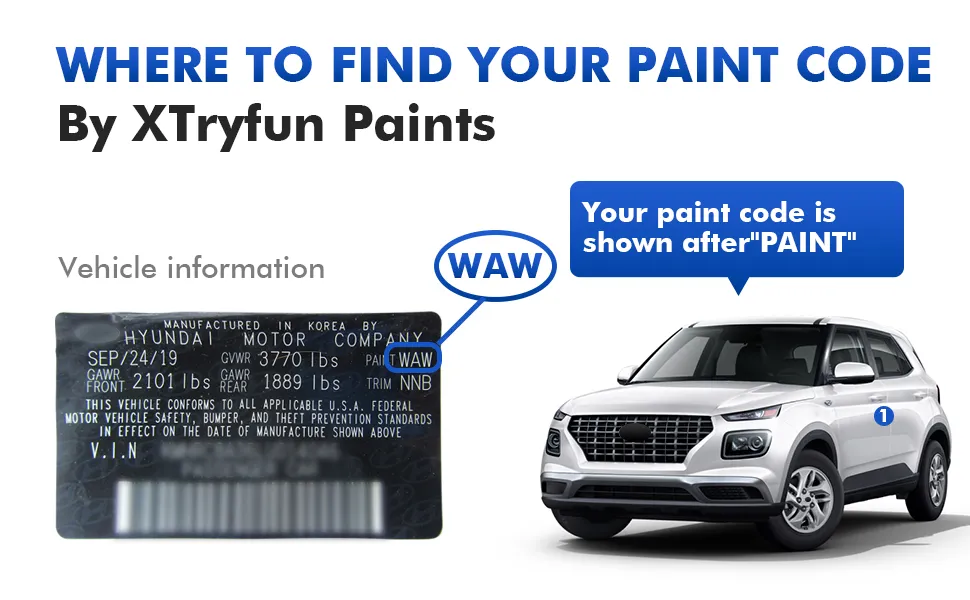 Hyundai Touch Up Paint Kit – Easy OEM Color Match 2 30ML现代补漆套装A 2