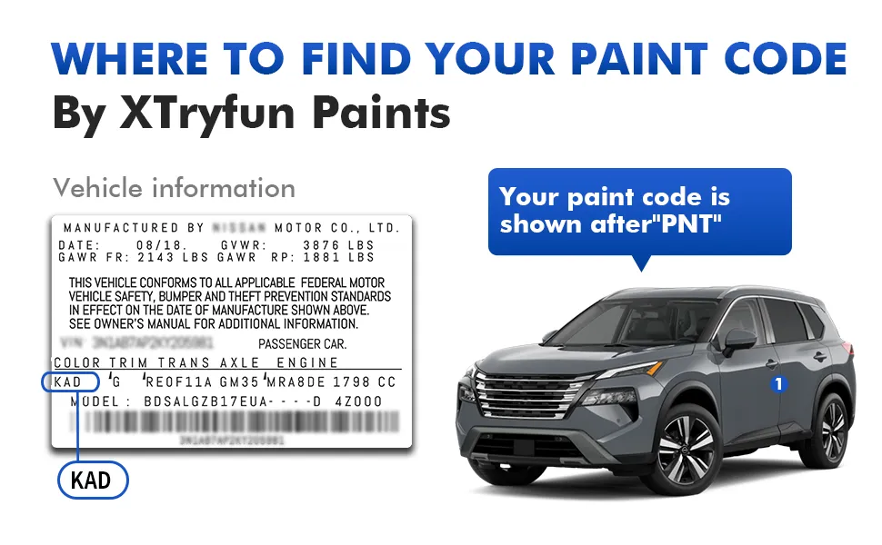 Nissan Touch Up Paint Kit – Easy OEM Color Match 2 日产补漆套装A2