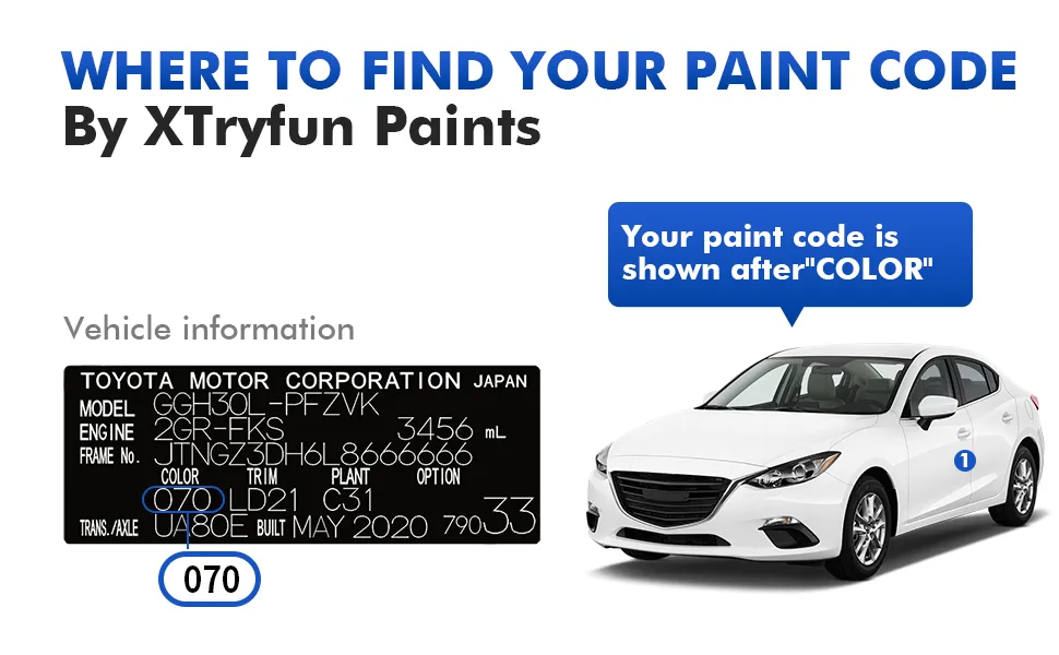 Toyota Touch Up Paint Kit – Easy OEM Color Match 2 补漆套装A