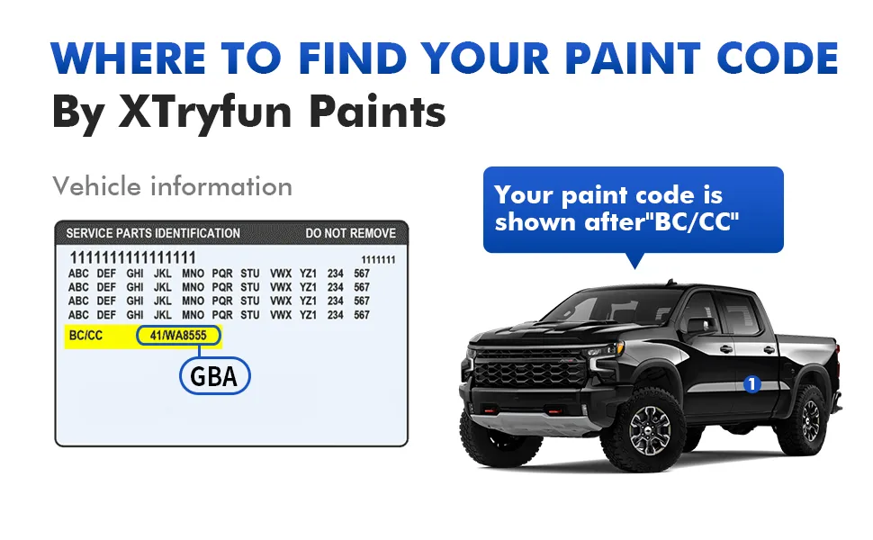 Chevrolet & GMC Touch Up Paint Kit – Easy OEM Color Match 2 补漆套装A1 1