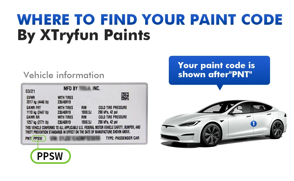 Tesla Touch Up Paint Kit – Easy OEM Color Match 2 补漆笔 特斯拉专色A+2