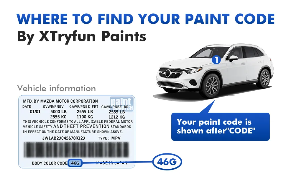 Mazda Touch Up Paint Kit – Easy OEM Color Match 2 马自达补漆套装A2