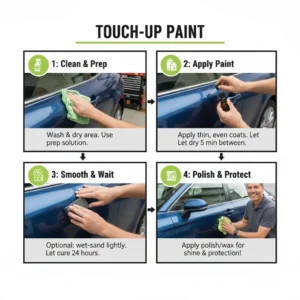Step-by-step DIY car scratch repair using xtryfun touch up paint kit