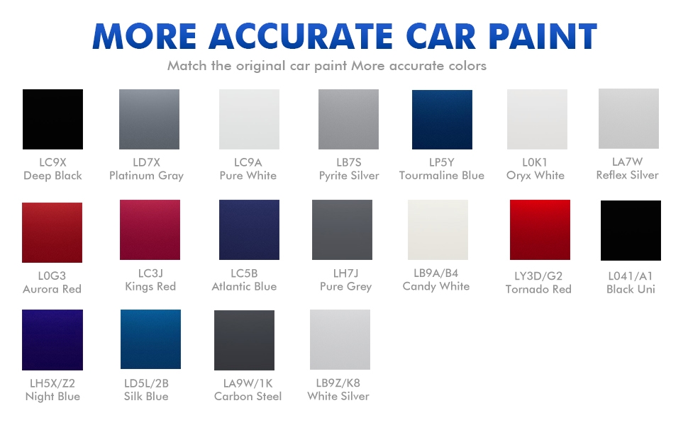 Volkswagen Touch Up Paint Kit – Easy OEM Color Match 3 Volkswagen touch up paint kit color card detail showing full range of car colors