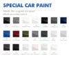 Lexus touch up paint kit color card main view showing complete range of car colors